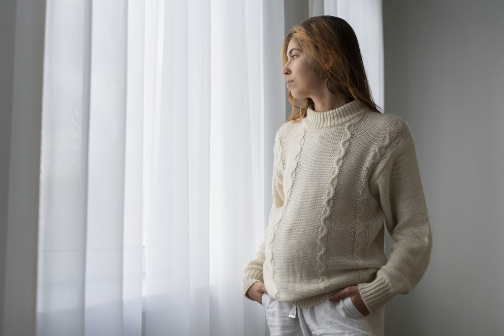 Hamilelik döneminde depresyon yaşayan anne adayı